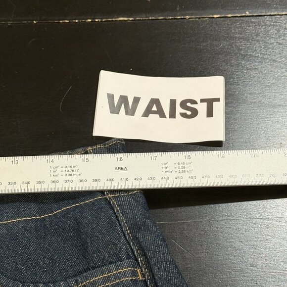 Y2K Style Micro Mini Dark Denim Skirt Shorts Skort Pockets Pleats Womens Size 6 - Picture 9 of 10